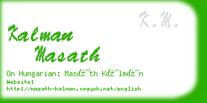 kalman masath business card